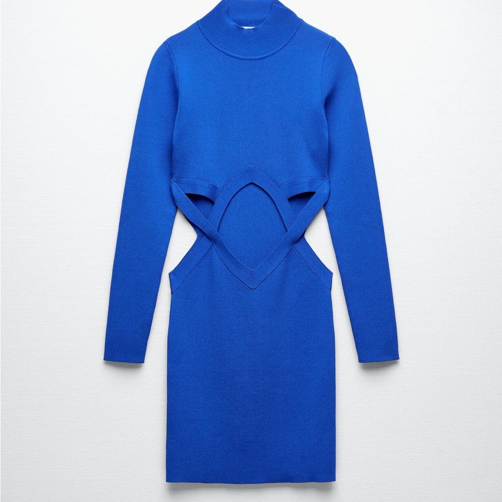 ZARA BLUE CUT OUT DRESS